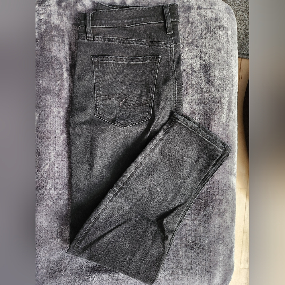 Silver Jeans Womens Dark Gray Straight Jeans Calley Skinny 31x29